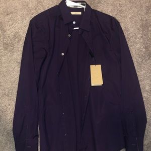 Burberry purple dress shirt size Small